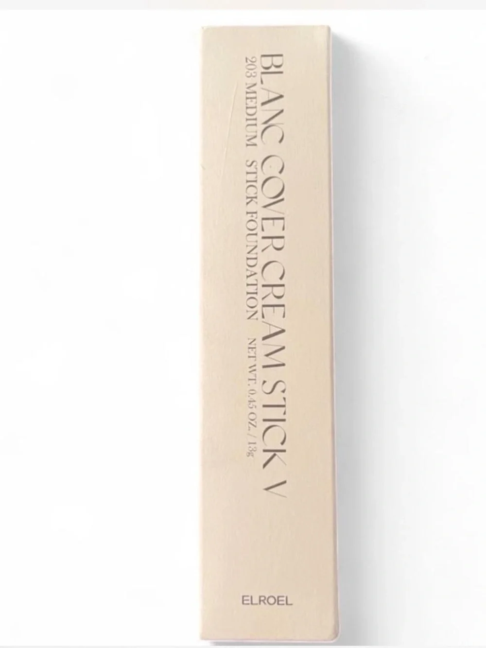 🆕 NIB ELROEL Blanc Cover Cream Stick V Foundation 203 Medium Factory Sealed